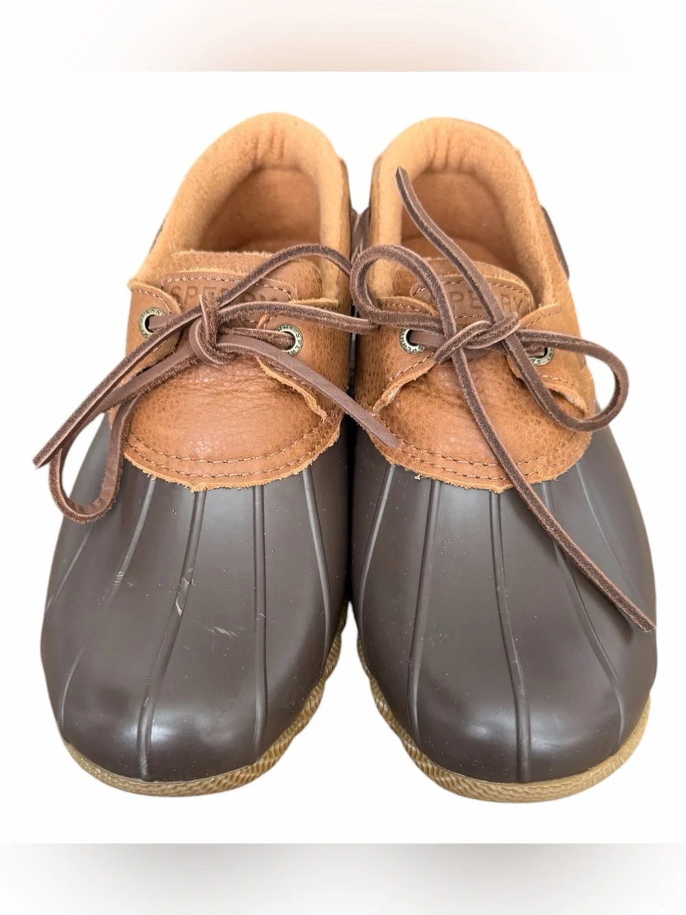 Sperry Brown Duck-Style Lace-Up Waterproof Shoes